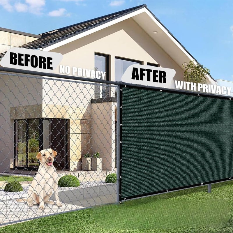 DSDESHU Store Privacy Fence Screen 4 X 20 FT, Heavy Duty Outdoor Shade Mesh Cloth for Garden, Backyard, Patio, Balcony & More – UV Protection, Windproof & Durable – Easy Installation with Grommets, Customizable - Image 5